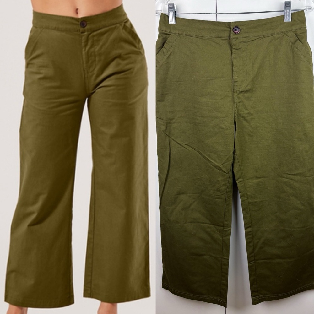 Pact Wide Leg Pants Olive Green